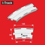 Hacker-Model HCTMC24315 - H0 - Bogen-Segment, für Märklin C, 515 mm15° (6 Stück)